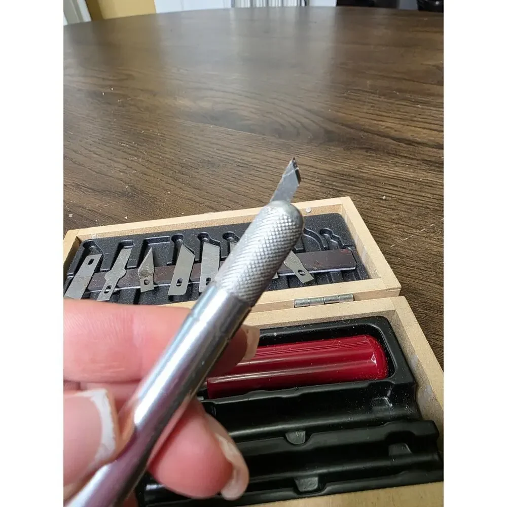 Vintage X-ACTO Knife Tool Set In Wooden‎ Box complete
